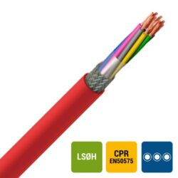 SPECIALE KABEL - LIHCH Cca s1d2a1 LS0H rouge blindé DIN 47100 2X1