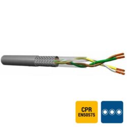 Câble blindé LIYCY PVC pairé gris mm² DIN 47100, configuration visible