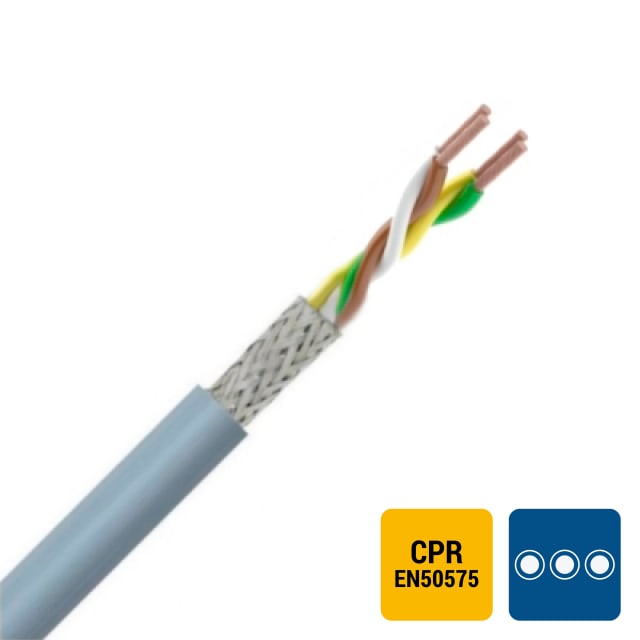 Câble LIYCY blindé PVC SPECIALE KABEL LiYCY-DIN détail produit Câble LIYCY blindé PVC mm² gris DIN 47100, configuration visible