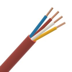 Détails visibles de Câble de signalisation LS0H intérieur 4x0,8 mm rouge pour Câbles résistants au feu