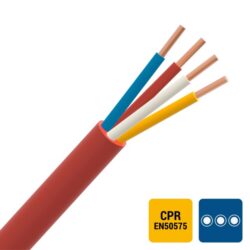 SPECIALE KABEL - SVV câble signalisation PVC intérieur 150V Cca s3d2a3 rouge 4X0