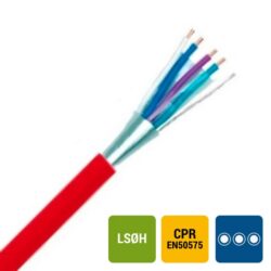 Détails visibles de Câble téléphonique LS0H blindé intérieur rouge mm pour Câbles téléphoniques