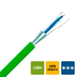 Détails visibles de Câble téléphonique LS0H blindé intérieur vert pour Câbles téléphoniques