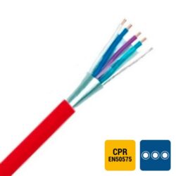 Câble téléphonie blindé rouge mm Cca, configuration visible