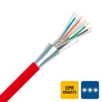 SPECIALE KABEL - TVVF téléphonie PVC blindé global intérieur 150V Cca s3d2a3 rouge 4X2X0
