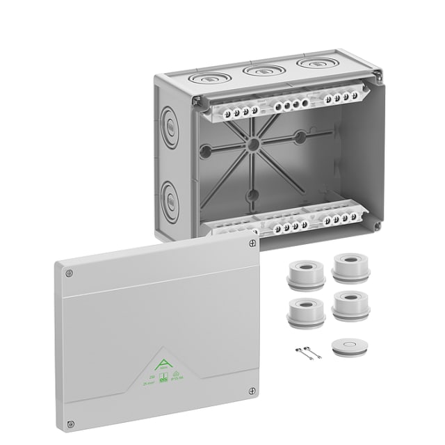 SPELSBERG Abox 250-25² boîte dérivation Boîte de dérivation étanche gris IP66 avec couvercle vissé et accessoires de montage