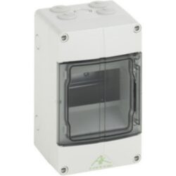 Coffret modulaire 5 modules avec bornes PE/N, configuration visible