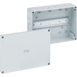 Détails visibles de Boîtier de dérivation vide avec rail DIN RK 4/34-L pour Boitier pour borne