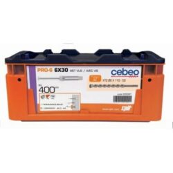 Coffret orange PRO-6 6x30 avec vis et forets, 400 pièces, boîtier plastique noir