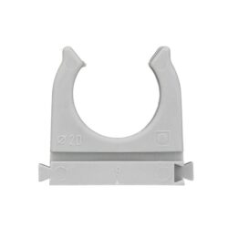 Clip de fixation plastique diamètre 20 mm, configuration visible