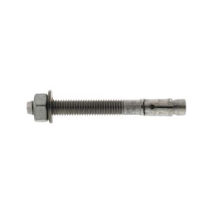 Cheville à expansion inox A4 M12x95 avec écrou et corps métallique cylindrique