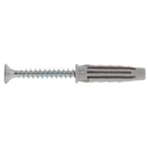 Cheville universelle avec vis 8 x 40 mm pour fixation murale