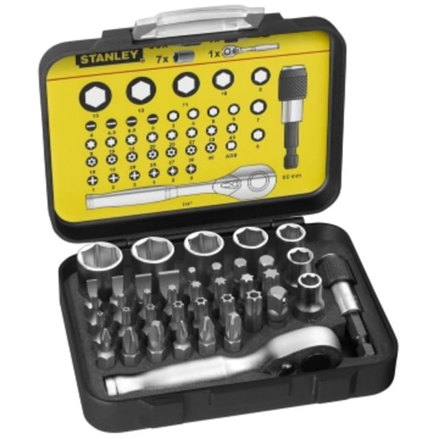 STANLEY - Jeu d'embouts Expert Pro 1/4'' - Cliquet (40 pcs) - 1-13-906 STANLEY - Jeu d'embouts Expert Pro 1/4'' - Cliquet (40 pcs) - 1-13-906