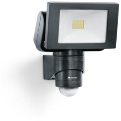 Projecteur LED extérieur avec détecteur noir, dimensions 215 x 155 x 170 mm