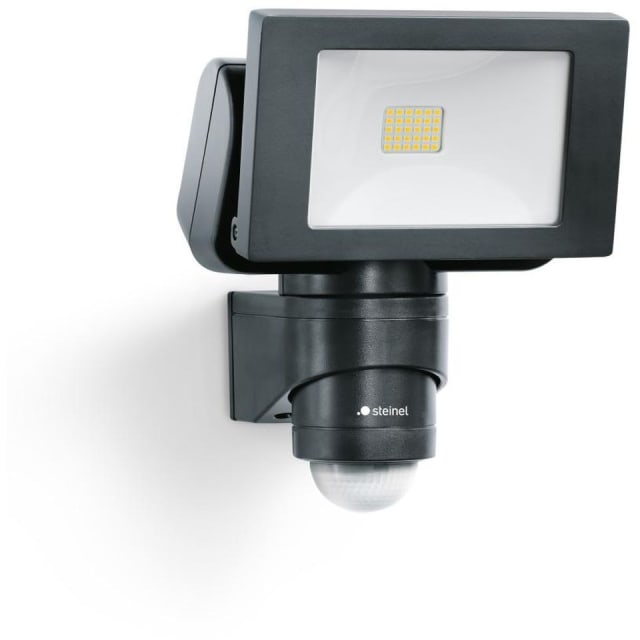Projecteur LED extérieur STEINEL Projecteur LED extérieur noir avec détecteur de mouvement et diffuseur blanc