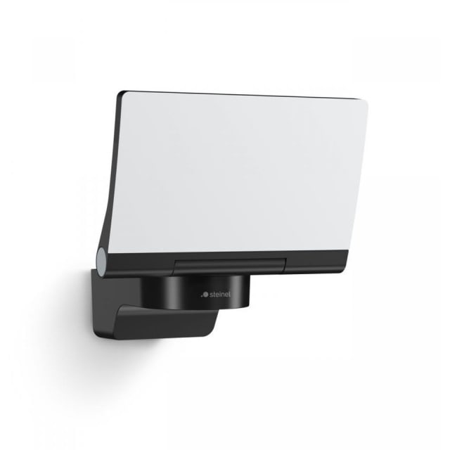 STEINEL XLED Home 2 Projecteur LED extérieur Projecteur LED extérieur noir IP44 avec tête orientable et diffuseur rectangulaire blanc