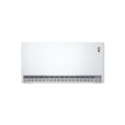 Accumulateur de chaleur mural blanc avec grille de ventilation basse et commande latérale