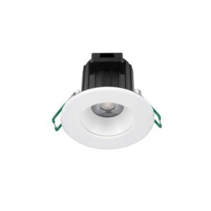 Spot encastrable LED rond blanc en aluminium avec ressorts verts et indice IP65