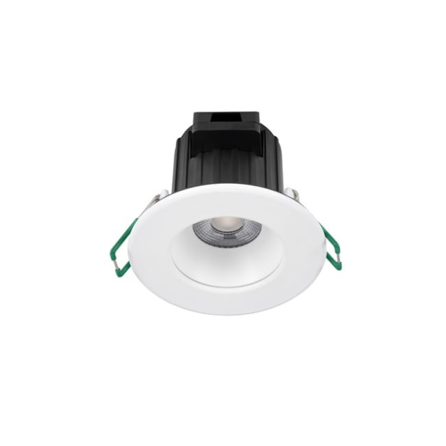SYLVANIA Spot encastrable LED blanc Spot encastrable LED rond blanc en aluminium avec ressorts verts et indice IP65