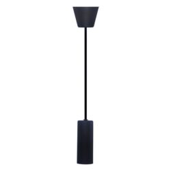 Suspension luminaire E27 noire Sylpendant, configuration visible