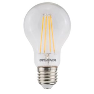 Ampoule LED filament E27 transparente 7W 806 lm 4000K base vis métallique
