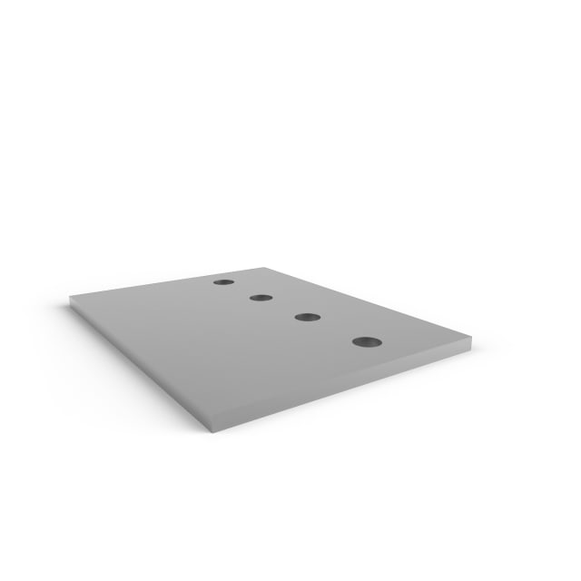 Schletter FixGrid Connecteur profil de base Connecteur plat métallique percé pour profil de base FixGrid