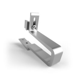 Crochet de toit réglable en aluminium pour fixation de rails photovoltaïques sur toiture inclinée