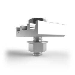 Pince parafoudre aluminium pour fil 8 mm, configuration visible
