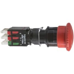 Schneider Automation - Arrêt d'urgence rouge Ø 16 - coup-de-poing Ø 30 - tourner pour déverrouiller - XB6AS8349B