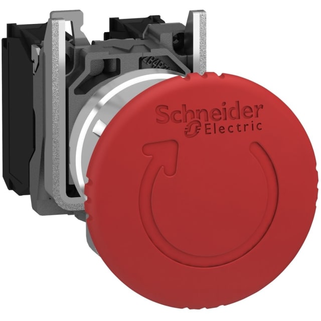 Schneider Automation - Arrêt d'urgence rouge Ø 22 - coup-de-poing Ø 40 - tourner pour déverrouiller - XB4BS84441 Schneider Automation - Arrêt d'urgence rouge Ø 22 - coup-de-poing Ø 40 - tourner pour déverrouiller - XB4BS84441