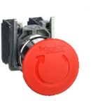 Schneider Automation - Arrêt d'urgence rouge Ø22 - coup-de-poing Ø40 - tourner pour déverrouiller - XB4BS8445