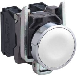 Schneider Automation - BOUTON POUSSOIR BLANC AFFLEURANT 1NO VIS - XB4BA11