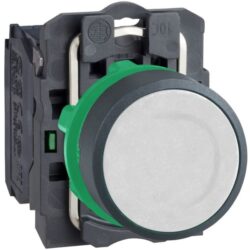 Schneider Automation - BOUTON POUSSOIR BLANC AFFLEURANT 1NO VIS - XB5AA11