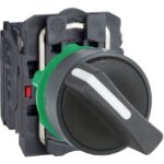 Schneider Automation - BOUTON TOURNANT NOIR DIAM 22 A MANETTE 2 POS. NO/NC - XB5AD25