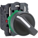 Schneider Automation - BOUTON TOURNANT NOIR DIAM 22 A MANETTE 2 POS. NO/NC - XB5AD25