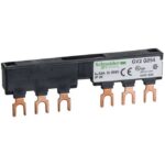Schneider Automation - Barre tripolaire - 63 A - 2 dérivations - pas 54 mm - GV2G254
