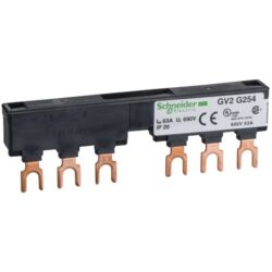 Schneider Automation - Barre tripolaire - 63 A - 2 dérivations - pas 54 mm - GV2G254