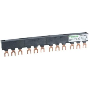 Barre tripolaire 63 A 4 dérivations pas 45 mm GV2G445