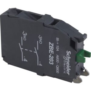Schneider Automation - Bloc contact pour bouton - ZBE Ø22 - 2F - ZBE203