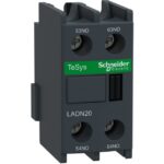 Schneider Automation - Bloc de contacts auxiliaires - 2NO + 0NC - bornes à vis-étriers - LADN20