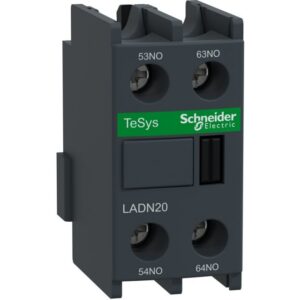 Schneider Automation - Bloc de contacts auxiliaires - 2NO + 0NC - bornes à vis-étriers - LADN20