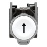 Schneider Automation - Bouton-poussoir blanc Ø22 - à impulsion affleurant - 1NO - XB4BA3341 – Image 2