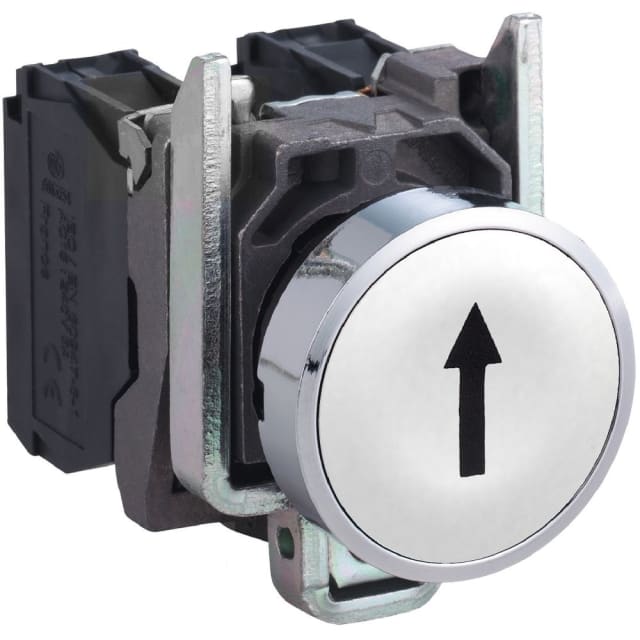 Schneider Automation - Bouton-poussoir blanc Ø22 - à impulsion affleurant - 1NO - XB4BA3341 Schneider Automation - Bouton-poussoir blanc Ø22 - à impulsion affleurant - 1NO - XB4BA3341