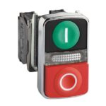Schneider Automation - Bouton-poussoir double Ø 22 - ressort de rappel - vert+rouge, lumineux - jaune - - XB4BW73731B5 – Image 8