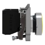 Schneider Automation - Bouton-poussoir jaune Ø22 - à impulsion affleurant - 1F - XB4BA51 – Image 4