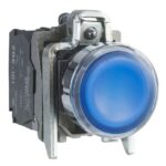 Schneider Automation - Bouton-poussoir lumineux bleu Ø22 - à impulsion affleurant - 24V - 1O+1F - XB4BW36B5 – Image 14