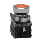Schneider Automation - Bouton-poussoir lumineux jaune Ø22 - à impulsion affleurant - 240V - 1O+1F - XB4BW35M5 – Image 8