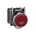 Schneider Automation - Bouton-poussoir lumineux rouge Ø22 - à impulsion affleurant - 24V - 1O+1F - XB4BW34B5