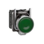 Schneider Automation - Bouton-poussoir lumineux vert Ø22 - à impulsion affleurant - 240V - 1O+1F - XB4BW33M5