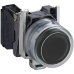 Schneider Automation - Bouton-poussoir noir Ø22 - à impulsion - 1F - XB4BP21